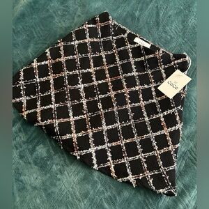 CeCe Black and White Checkered Skirt